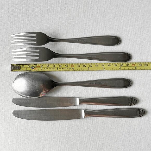 Vintage Valco Rostfrei Stainless Steel Forks Knives Spoons Flatware 19pc Rare - Picture 6 of 8